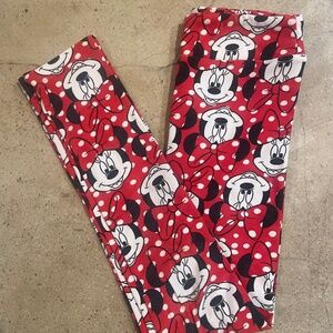 LuLaRoe Minnie Mouse Leggings Kids L/XL